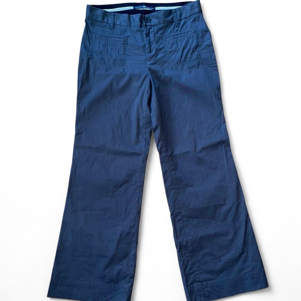 GAP Charcoal Pinstripe Ankle Pants